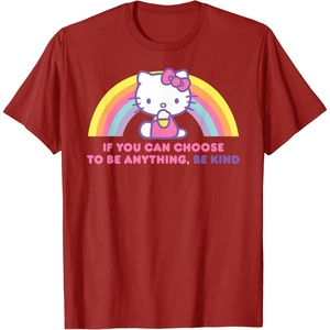 image:imageHello Kitty If You Can Choose to Be Anything Be Kind TShirtCranberry Red