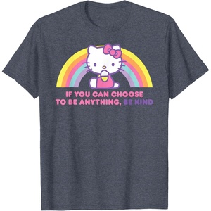 image:imageHello Kitty If You Can Choose to Be Anything Be Kind TShirtHeather Blue