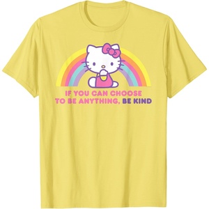 image:imageHello Kitty If You Can Choose to Be Anything Be Kind TShirtLemon Yellow