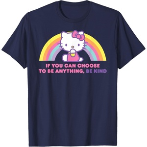 image:imageHello Kitty If You Can Choose to Be Anything Be Kind TShirtNavy Blue