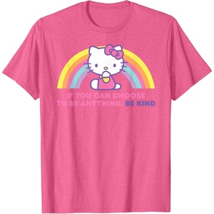 image:imageHello Kitty If You Can Choose to Be Anything Be Kind TShirtPink Heather