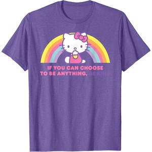 image:imageHello Kitty If You Can Choose to Be Anything Be Kind TShirtPurple Heather