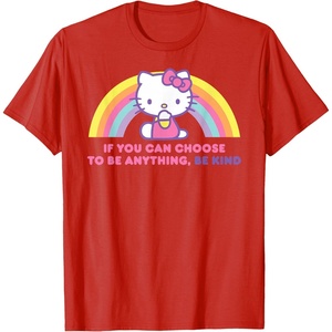 image:imageHello Kitty If You Can Choose to Be Anything Be Kind TShirtRed