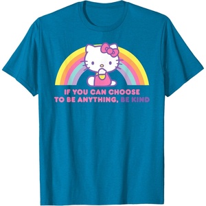 image:imageHello Kitty If You Can Choose to Be Anything Be Kind TShirtSapphire Blue
