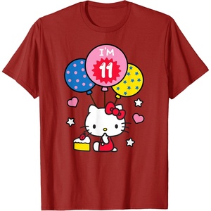 image:imageHello Kitty Im 11 Birthday TShirt TShirtCranberry Red