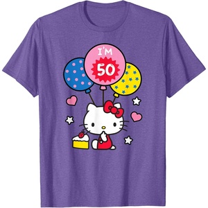 image:imageHello Kitty Im 50 Birthday TShirt TShirtPurple Heather