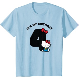 image:imageHello Kitty Its My Birthday 4th 4 Years TShirtBaby Blue