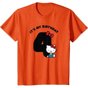 image:imageHello Kitty Its My Birthday 4th 4 Years TShirtOrange