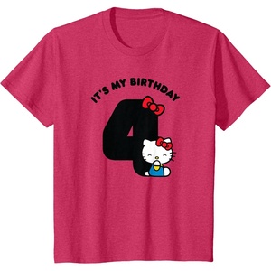 image:imageHello Kitty Its My Birthday 4th 4 Years TShirtRed Heather