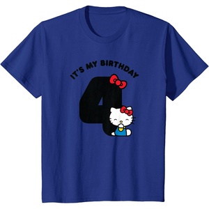 image:imageHello Kitty Its My Birthday 4th 4 Years TShirtRoyal Blue