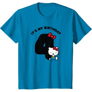 image:imageHello Kitty Its My Birthday 4th 4 Years TShirtSapphire Blue