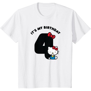 image:imageHello Kitty Its My Birthday 4th 4 Years TShirtWhite