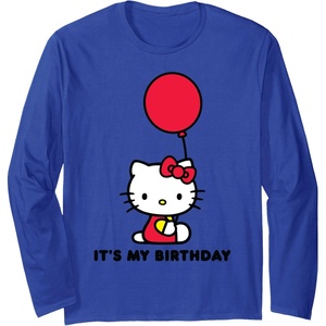 image:imageHello Kitty Its My Birthday Long Sleeve TShirtRoyal Blue