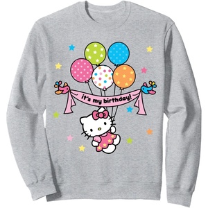 image:imageHello Kitty Its My Birthday Sweatshirt SweatshirtHeather Grey
