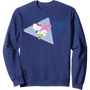 image:imageHello Kitty Keroppi My Melody Retro Sweatshirt SweatshirtNavy Blue