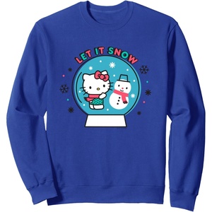 image:imageHello Kitty Let it Snow Christmas Sweater SweatshirtRoyal Blue