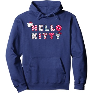 image:imageHello Kitty Logo Retro Icons Pullover HoodieNavy Blue