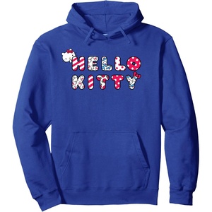 image:imageHello Kitty Logo Retro Icons Pullover HoodieRoyal Blue