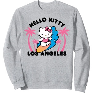 image:imageHello Kitty Los Angeles Surfing SweatshirtHeather Grey