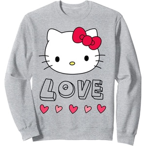image:imageHello Kitty Love Valentine Sweatshirt SweatshirtHeather Grey