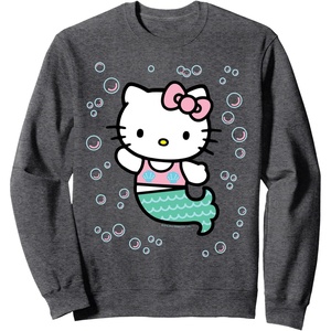image:imageHello Kitty Mermaid Sweatshirt SweatshirtDark Heather Grey