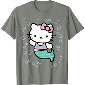 image:imageHello Kitty Mermaid Tee Shirt TShirtOlive Heather