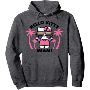 image:imageHello Kitty Miami Pullover HoodieDark Heather Grey