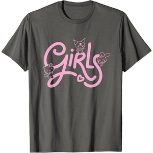 image:imageHello Kitty My Melody Kuromi Girls TShirt SmallAsphalt Grey
