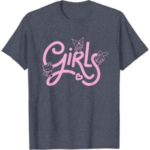 image:imageHello Kitty My Melody Kuromi Girls TShirt SmallHeather Blue