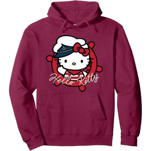image:imageHello Kitty Nautical Sailor Hoodie Pullover HoodieBurgundy