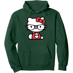 image:imageHello Kitty Nerd Glasses Pullover HoodieDark Green
