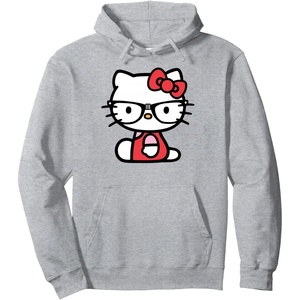 image:imageHello Kitty Nerd Glasses Pullover HoodieHeather Grey