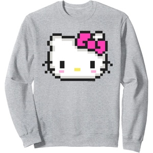 image:imageHello Kitty Official Pixel Head Sweatshirt SweatshirtHeather Grey