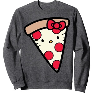 image:imageHello Kitty Pizza Slice Sweatshirt SweatshirtDark Heather Grey