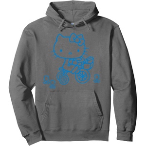 image:imageHello Kitty Retro Bike Ride Hoodie Pullover HoodieAsphalt Grey