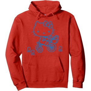 image:imageHello Kitty Retro Bike Ride Hoodie Pullover HoodieRed