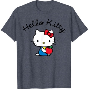 image:imageHello Kitty Retro Logo Tee Shirt TShirtHeather Blue