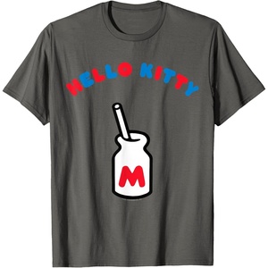 image:imageHello Kitty Retro Milk Bottle Tee Shirt TShirtAsphalt Grey