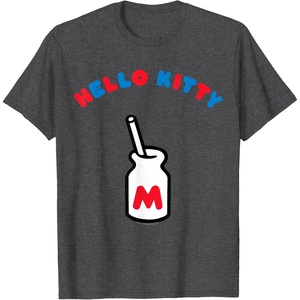 image:imageHello Kitty Retro Milk Bottle Tee Shirt TShirtDark Heather Grey