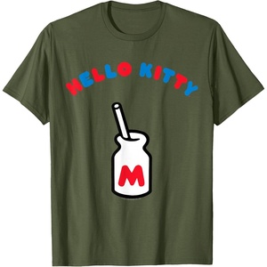 image:imageHello Kitty Retro Milk Bottle Tee Shirt TShirtOlive Green