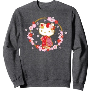 image:imageHello Kitty Sakura Spring SweatshirtDark Heather Grey