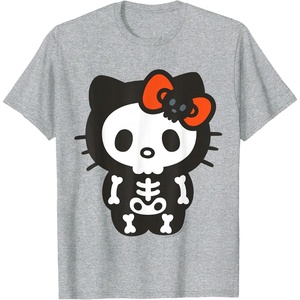image:imageHello Kitty Skeleton Halloween Tee Shirt TShirtHeather Grey