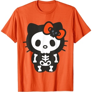 image:imageHello Kitty Skeleton Halloween Tee Shirt TShirtOrange