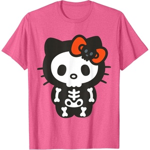 image:imageHello Kitty Skeleton Halloween Tee Shirt TShirtPink Heather
