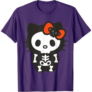 image:imageHello Kitty Skeleton Halloween Tee Shirt TShirtPurple