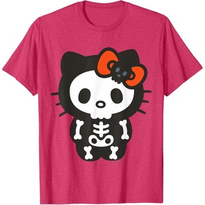 image:imageHello Kitty Skeleton Halloween Tee Shirt TShirtRed Heather
