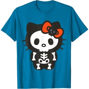 image:imageHello Kitty Skeleton Halloween Tee Shirt TShirtSapphire Blue