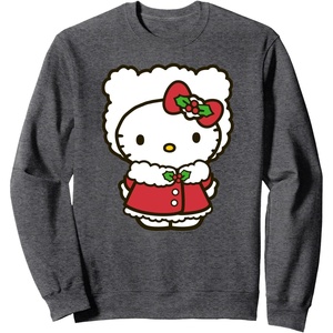 image:imageHello Kitty Snow Bunny Christmas Sweater SweatshirtDark Heather Grey