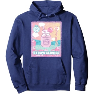 image:imageHello Kitty Strawberry Milk Bottle Pullover HoodieNavy Blue
