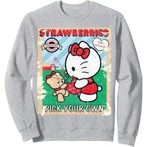 image:imageHello Kitty Strawberry Picking Farm SweatshirtHeather Grey